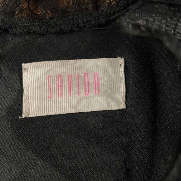 Savida open weave and lace ruffle top ,size M - Picture 7 of 10